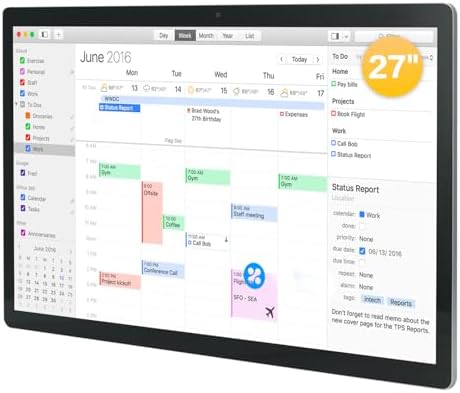27 inches Touchscreen Digital Calendar & Wall Planners, Smart Whi...