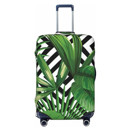 Tropical Leaves Print Luggage Suitcase Covers Elastic Washable Luggage Protector Luggage Covers For Suitcase