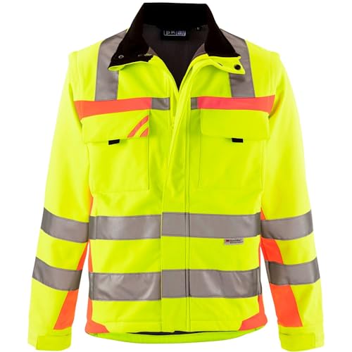 pka Warnschutz Softhelljacke - Ärmel abnehmbar, in Gelb/Orange Größe XL