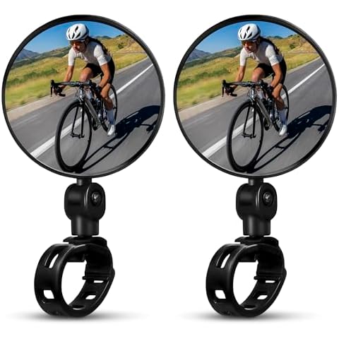 2Ct Bike Mirror Handlebar Mount - Bike Rear View Mirror Bicycle Mirrors for Handlebars Bike Mirrors Bike Mirrors for Handlebars Bike Handlebar Mirror - Scooter Mirrors for Handlebars Bike Side Mirrors Cover