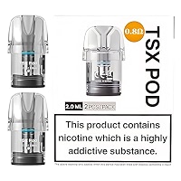 Aspire TSX Pod - 2 Pack - Smooth MTL & RDTL Vaping, Mesh Coil, for Aspire  Cyber S Vape Kit and the Cyber X Vape Kit, TPD Compliant Ecig, 2ml No  Nicotine (