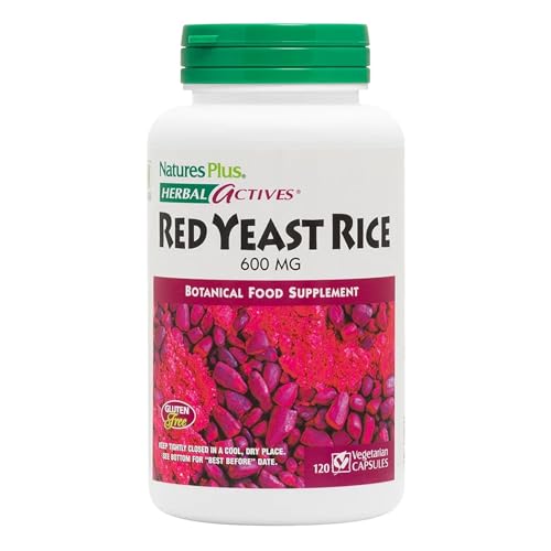 NaturesPlus Red Yeast Rice 600mg Capsules - 120 Vegetarian, Gluten-Free Capsules
