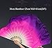 Składany wentylator Hurtowy dwustronny wentylator Dwie warstwy Chiński taniec ludowy Bellydance Fan Veil Półokrąg bambusowy składany wentylator para (1L + 1R) Gradient (kolor: 36 cm 25 cm, rozmiar: 2