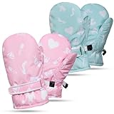 SAGA SPORTS Waterproof Toddler Mittens for Boys & Girls – Warm Fleece Baby Winter Gloves, Toddler Snow Gloves for Kids Ages 6–24 Months & 2–4 Years, Soft Windproof Infant Mittens for Cold Weather