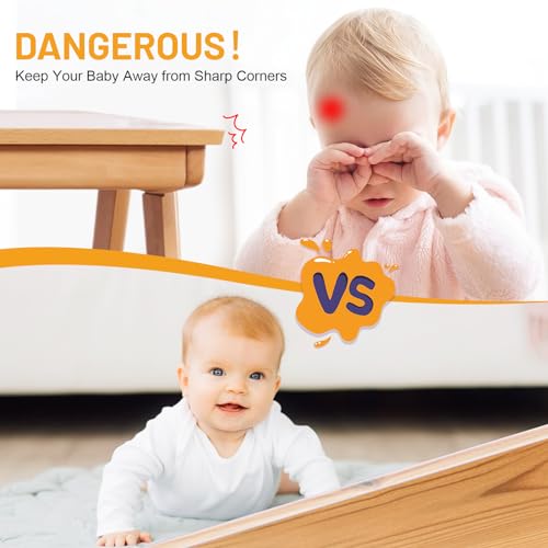 Image of Baby Proofing Clear Edge Protector Strip, 6.6FT Furniture Corner Guard & Edge Safety Bumpers,Soft Corner Protectors with Strong Adhesion
