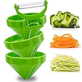 Multiusos: El diseño abierto acomoda vegetales largos. Perfecto para hacer fideos vegetarianos rápidos y bajos en carbohidratos a partir de numerosas alternativas vegetarianas saludables como, zanahoria, calabacín, pepino, repollo, colinabo, patatas,calabaza y más