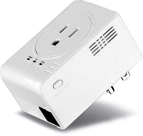 Image of TRENDnet Powerline AV500 Compact Gigabit Single Network Adapter, with Power Outlet Pass-Through, TPL-407E
