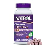 Natrol Ultra Sleep 3-in-1 100% Drug-Free Sleep Aid Blend with Melatonin, GABA & Botanicals, Dietary Supplement, Non-Habit Forming, 30 Fast Dissolve Tablets