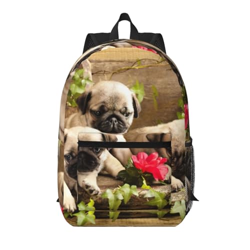 Sac à dos école carlin léger avec grande poche avant zippée