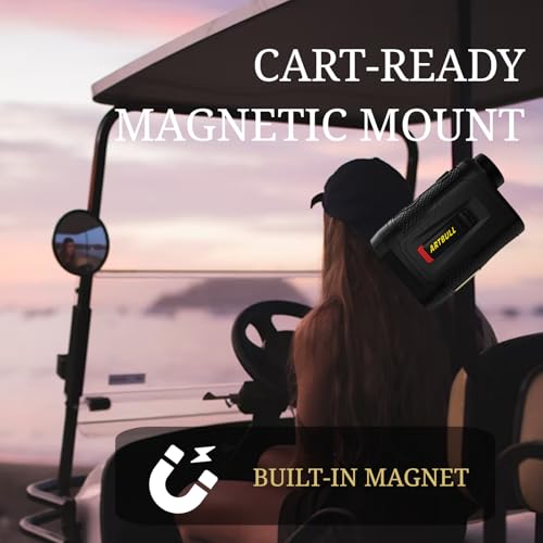 Image of 7 in 1 Golf Laser Rangefinder 6X Magnification with Slope Switch Built-in Magnet, Flag Lock Vibration, USB-C Rechargeable