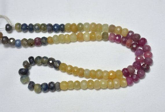 Multi Sapphire Gemstone Beads de 7mm pour offrir un bijou personnalisé