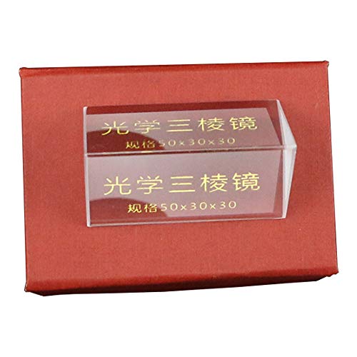 Optical Glass Triangular Prism for Teaching Light Spectrum Physics and Photo Photography Prism (5cm)