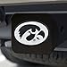 FANMATS 21031 Iowa Hawkeyes Black Metal Hitch Cover with Metal Chrome 3D Emblem