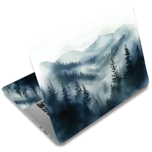 SUPERDANT Foggy Forest Laptop Cover Mountains in the Cloud Universal Laptop Skin 12 13 13.3 14 15 15.4 15.6 Inches Vinyl Stickers Removable Notebook Personalized Protector