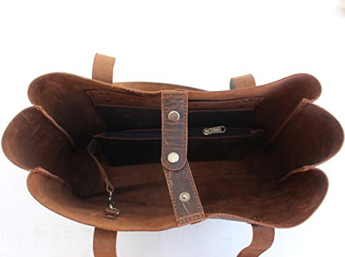 Genuine Soft Buffalo Leather Tote Bag Elegant Shopper Shoulder Bags By Lust Leather #TOP3