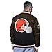 STARTER Men's Brown Cleveland Browns Pass Rush Varsity Full-Snap Jacket