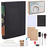 WEBEEDY DIY-Buchbinde-Set für Erwachsene und Anfänger Komplettes DIY-Bastelset zum Herstellen von Büchern mit Ledereinband,A4-Papier,Knochenfalzbeil,Buchbindewerkzeugen für geschäftlichen Gebrauch(A5)