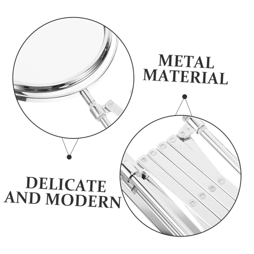 Miroir double face rotatif à structure extensible et support mural compact ajustable - 4