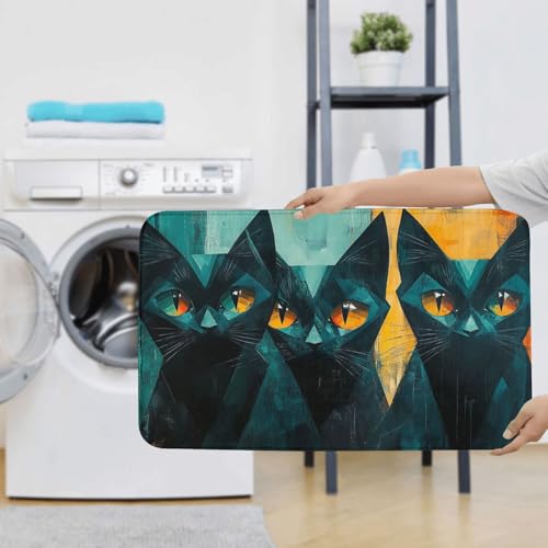 Alfombrilla de baño de microfibra suave y alfombras antideslizantes para ducha de gatos 8