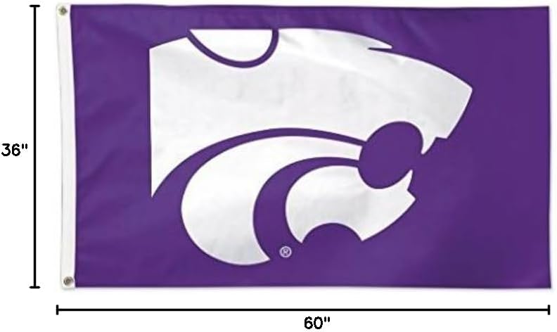 WinCraft NCAA Kansas State University 02020115 Deluxe Flag, 3' x 5'