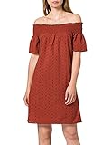 Vestido sostenible Only Onlnew Shery Life Emb Offsho Dress Dnm-Vestido, Granate, XS para Mujer
