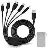 COMeap 5 in 1 USB Charger Cable for Nintendo 3DS, DS Charger, Compatible Nintendo DS Lite, New 3DS (XL/LL), New 3DS, 2DS, DSi XL, NDS, Wii U Gamepad, GBA SP, PSP 1000 2000 3000