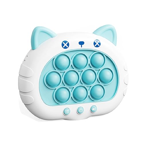 BONYIOJIO Creative Stress Relief Toys, Decompression Breakthrough Puzzle Pop Button Gopher Game Machine, Novelty Fidget Toys Party Favor Gifts for Kids Adults, Toy for 3+ Year Old (Blue Cat)