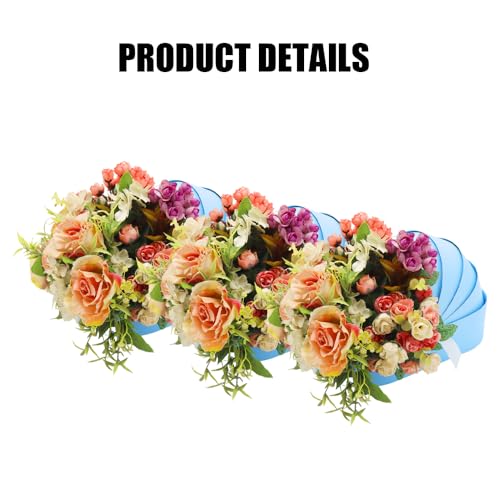 Image of Baby Gift Basket Bassinet Shape Box, 3pc Pack, Floral Sweet Dipped Strawberries, Baby Shower Gender Reveal Party (Blue, 14.3 inchLx8.5 inchWx3.2 inchH)