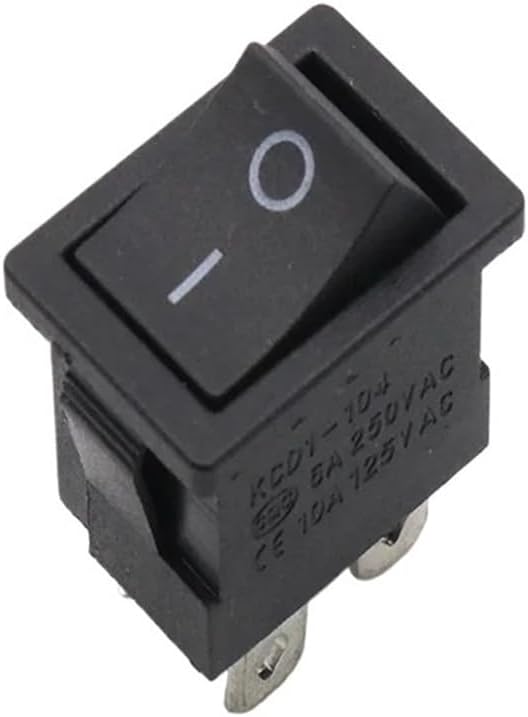 Power switch, Rocker Switch, Pack Of 5 Multicolor SPST 4PIN ON OFF LED 15x21mm 6A 250V 10A 125V For Vehicles And Home(Red)