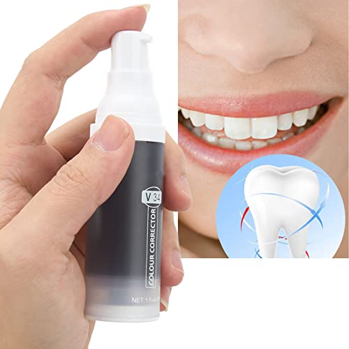 Creme Dental Roxo, 30ml, Clareador Profundo, Remoção de Manchas, Creme Dental, Corretor de Cor de De