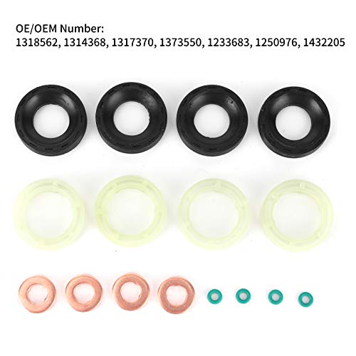 O-ring iniettore diesel, kit O-ring iniettore carburante diesel, comodo da montare per Citroen Berlingo C2 C3 C4 Fiat Scudo 1.6 D Multijet 2007-ON