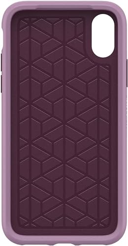 Coque iPhone X XS OtterBox Symmetry rigide violette avec tissu microfibre