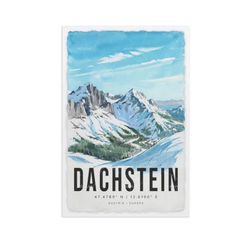 Affiche de paysage Dachstein pour créer une ambiance esthétique et apaisante dans votre bureau