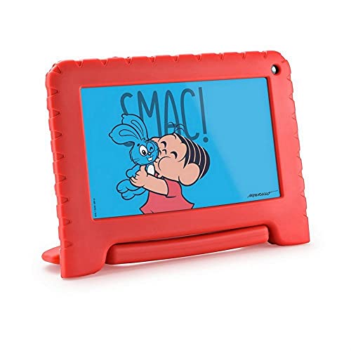 Tablet Multilaser Turma da Mônica Wi Fi Tela 7 Pol. 16GB Quad Core - NB341, vermelho