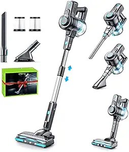 Oraimo Cordless Vacuum Cleaner for Home,160W Stick Vacuum Cleaner with Self-Standing, 13Kpa Suction Power,Upright Vacuum Cleaner with 35 Mins Runtime Detachable Battery