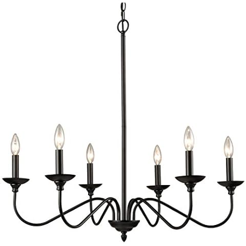 Modern Farmhouse Black Wrought Iron Chandelier Cover