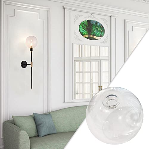 Image of KCO Lighting Clear Glass Globe Shade Replacement Bubble Glass Lampshade Cover for Light Fixtures Wall Sconces Chandelier Pendant Light, 7.9 inch Diameter