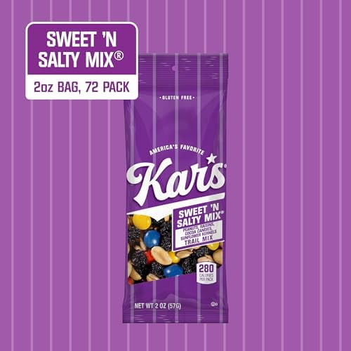 Kar’s Nuts Original Sweet ‘N Salty Trail Mix, 2 oz Individual Snack Packs – Bulk Pack of 72, Gluten-Free Snacks