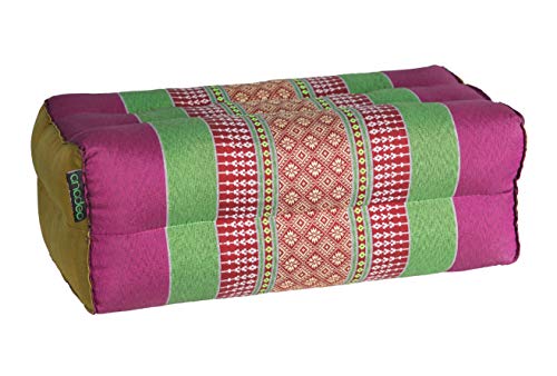 ANADEO YogaProducts Standard - Coussin de Yoga et Méditation Standard Zafu - Kapok Haute Densité 100% Naturel - Confort et Fermeté - Stabilité d'Assise - Violet Vert - Edition Limitée - X1 Cover