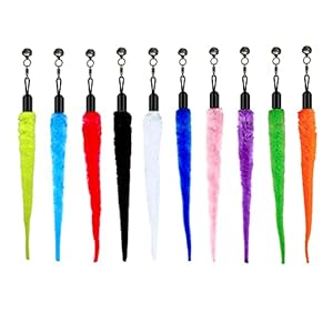 LASOCUHOO Cat Worm Toys, (10 Packs) Interactive Cat Wand Replacement, Cat Wand Refill Attachments for Indoor and Ourdoor Cats