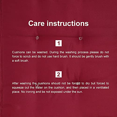 Garden High Back Chair Cushions Adirondack Chair Cushions With Ties Soft And Comfortable Waterproof Recliner Cushions Lounger Pad With Backs 120X50Cm(47X19.7Inch) (Red, 4Pcs) #TOP3
