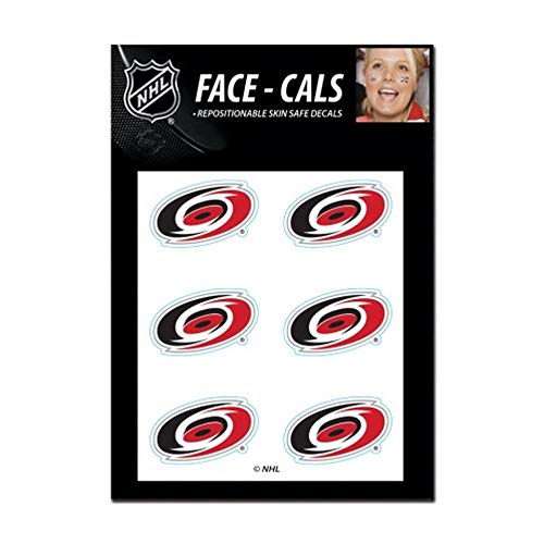 Wincraft NHL Carolina Hurricanes Face Tattoos, Team Colors, One Size