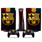 MaD Vision® Extra-Durable Skin Kit per PlayStation 5 (PS5) Disc | Set di Pellicole Adesive in Vinile Opaco per la Console e 2 Controller - per FC Barcelona Design