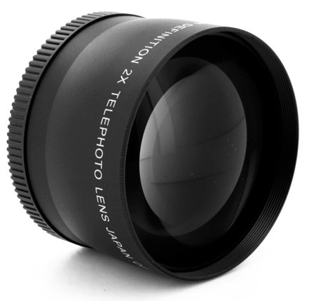 55Mm Essential Lens Kit With 2X Telephoto, 0.45X Hd Wide Angle W/Macro, And Flower Tulip Lens Hood For Select Sony Digital Cameras. Ultrapro Deluxe Accessory Set Included #TOP2