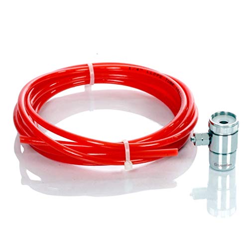 Liquagen Chrome Faucet Diverter Valve/Adapter Ring W/Tubing | Reverse Osmosis Water | Lead Free | Faucet Aerator Adapter Kit | Water Diversion Connector #TOP1