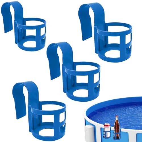 Pool -Getränkehalter, 4PCS Kein Spill Pool Cup -Halter, Poolbecherhalter, tragbarer Becherhalter für Pool passt nur 2 Zoll oder weniger runde Top -Bar -Pool -Zubehör für Pool. Zubehör passt