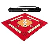 Réduction du bruit : ce tapis de mahjong pour tapis de jeu de table ne s'effiloche pas et ne se fissure pas pendant que vous jouez. Le tapis de cartes de Mahjong réduira le bruit des pièces de jeu et le glissement des cartes