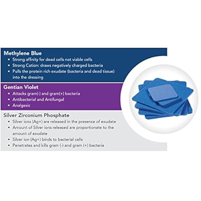 methylene blue dressing Hydrofera Blue Ready-Transfer Foam Dressing, 8