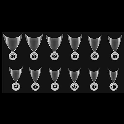 Ejiubas Short Stiletto Nails French Nail Tips 600pcs Professional Artificial Fake Nail Tips False Nails Acrylic Nail Tips Clear Christmas Nails