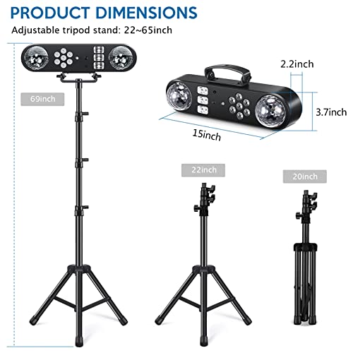 Luces DJ Telbum con soporte y máquina de humo de 1500W para shows de fiesta miniatura 6